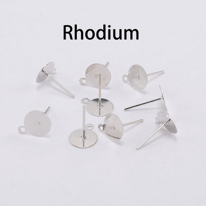 6-12 mm Stud Earring Blank Base, 200pcs