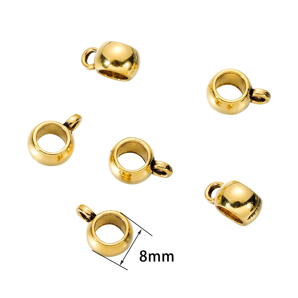 Perles de connecteur de Bail à Clip en argent Antique, 20 pièces/lot