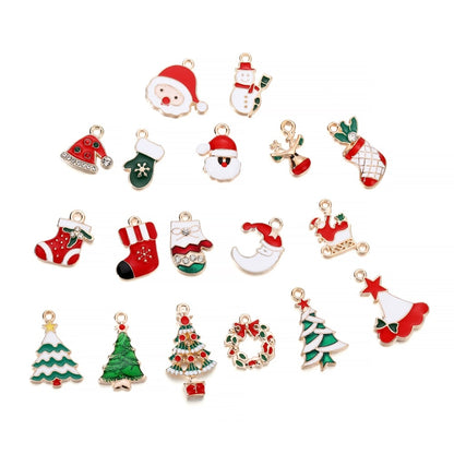 Metall-Emaille-Weihnachtsanhänger, 10–15 Stück