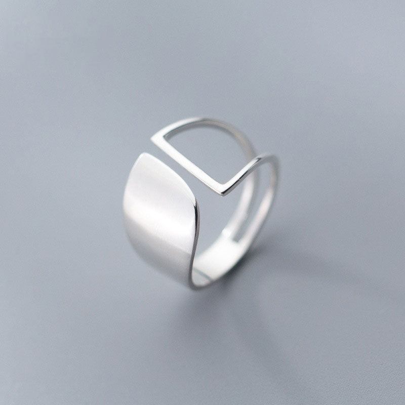 Geometric Silver Ring