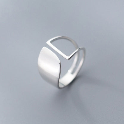 Geometric Silver Ring
