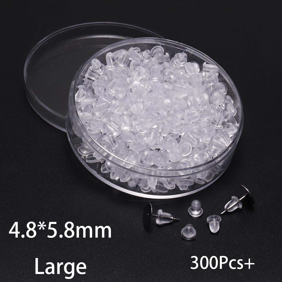 Fermoirs et bouchons de boucles d'oreilles de tailles assorties, 1 boîte