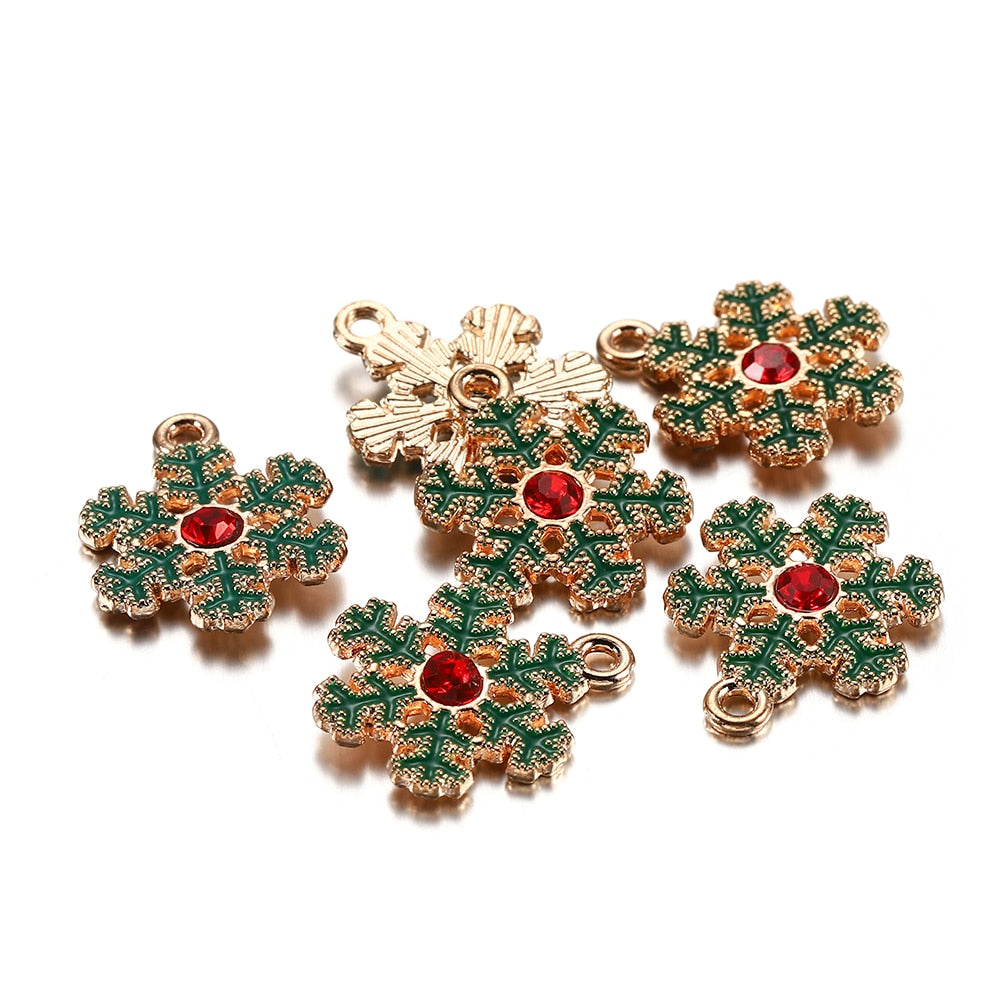 Metall-Emaille-Weihnachtsanhänger, 10–15 Stück