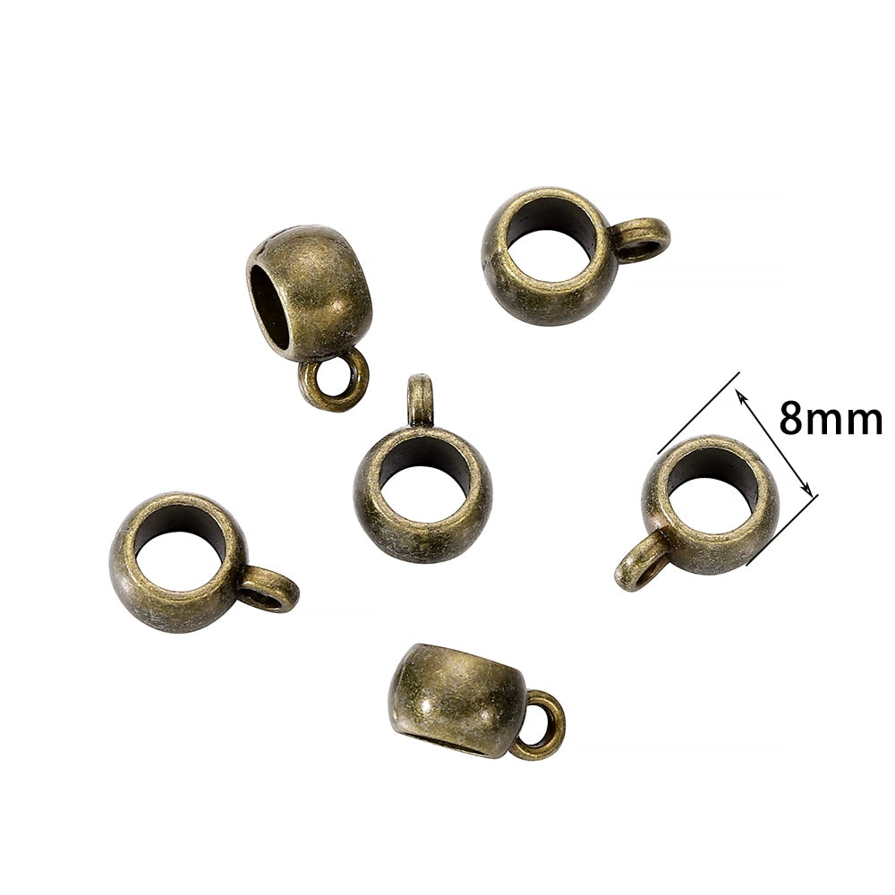 Perles de connecteur de Bail à Clip en argent Antique, 20 pièces/lot
