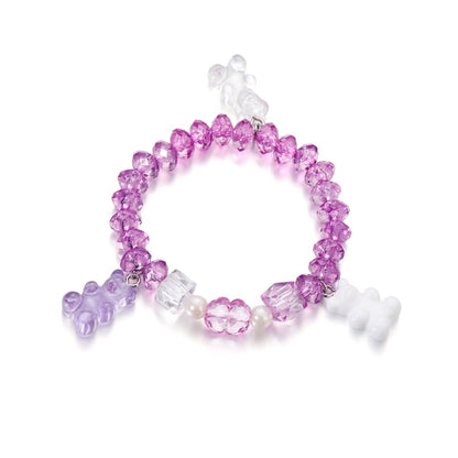 Candy Color Resin Mini Bear Charms, 10pcs