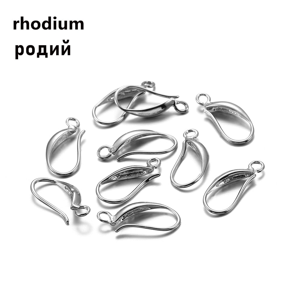 Crochets de boucles d'oreilles françaises 17x8mm, 12pcs