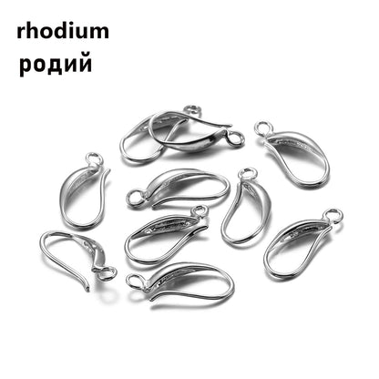 Crochets de boucles d'oreilles françaises 17x8mm, 12pcs
