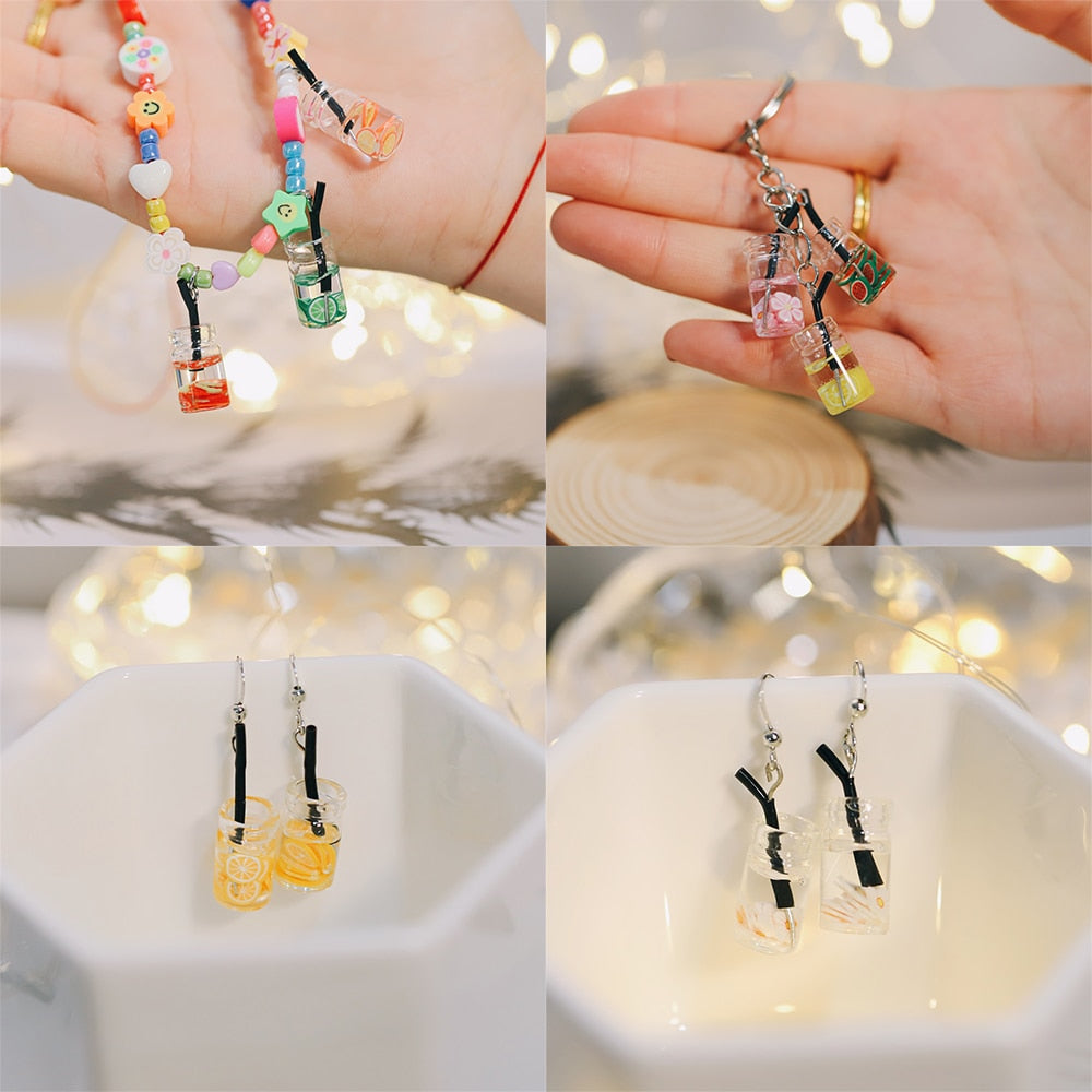 Pendentif à breloque fruit en bouteille, 10 pièces