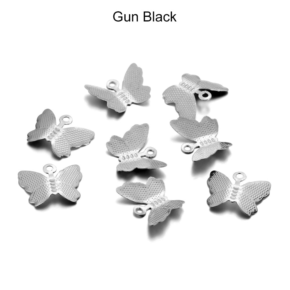 Metal Butterfly Connectors Charm, 100pcs