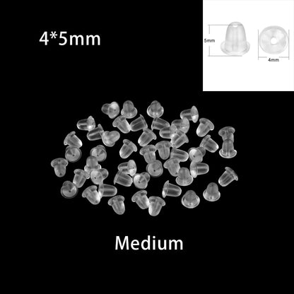 Rubber Earring Backs Earnuts, 100-200pcs