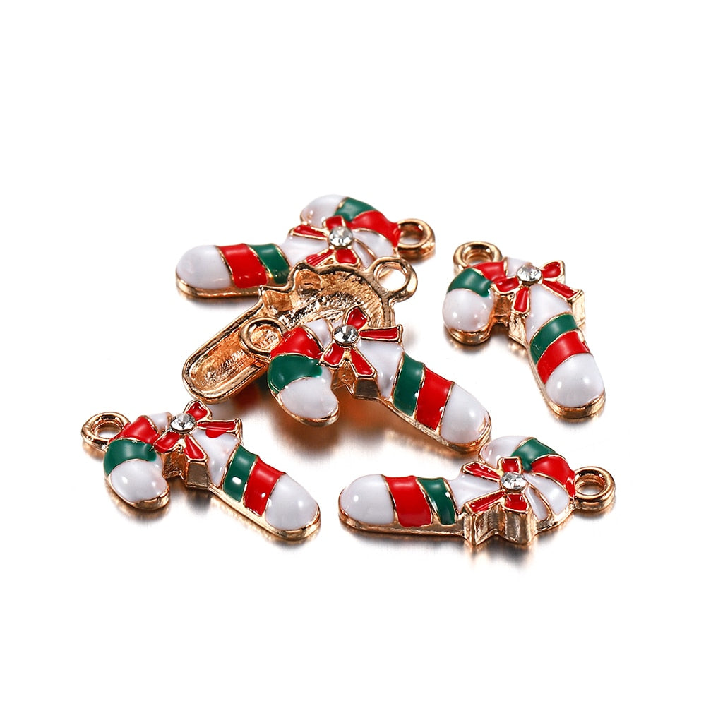 Metall-Emaille-Weihnachtsanhänger, 10–15 Stück
