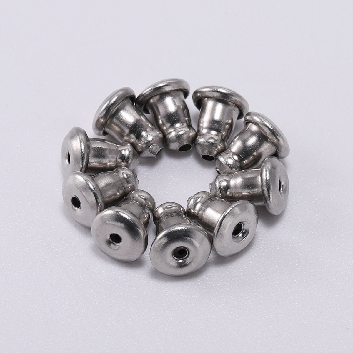 Fermoirs de Boucles d'Oreilles en Acier Inoxydable 4.8x5.8mm, 50pcs