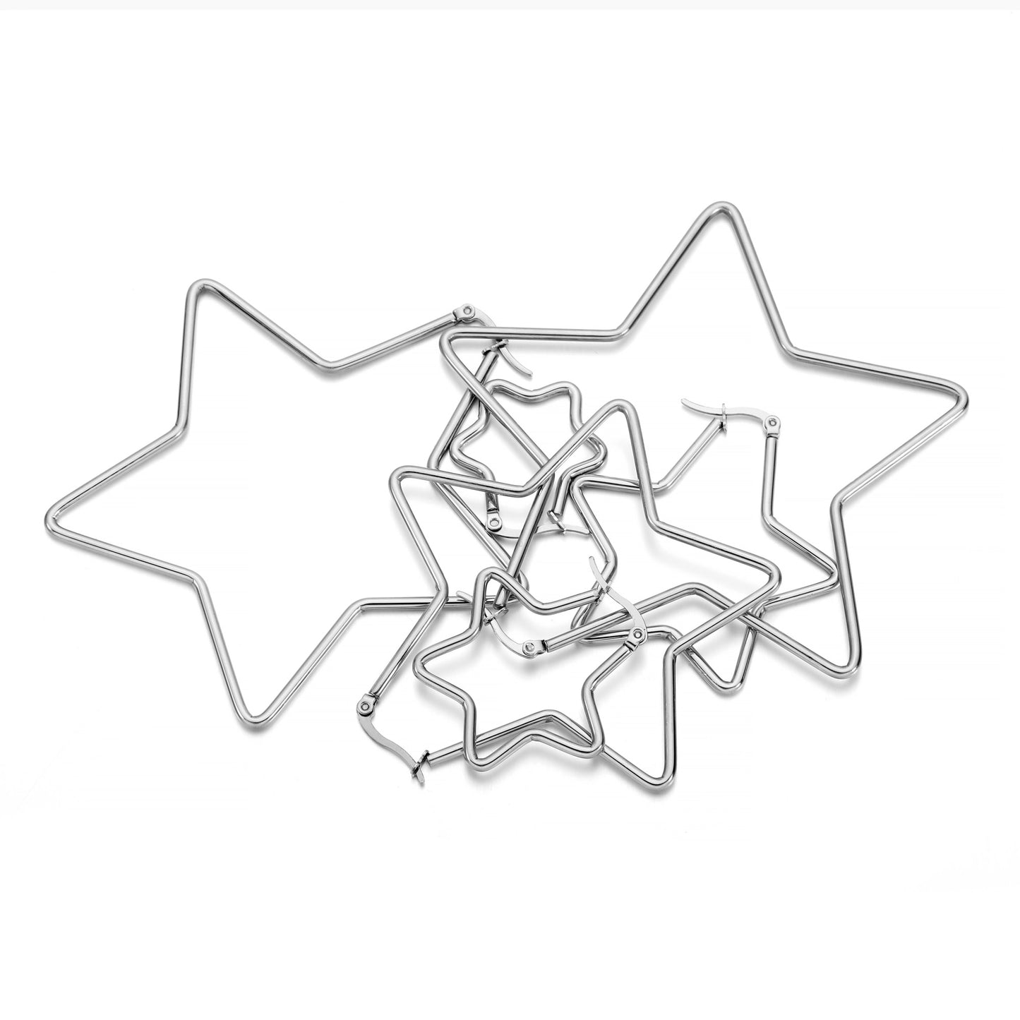 Offene Creolenbasis aus Edelstahl, 15–50 mm