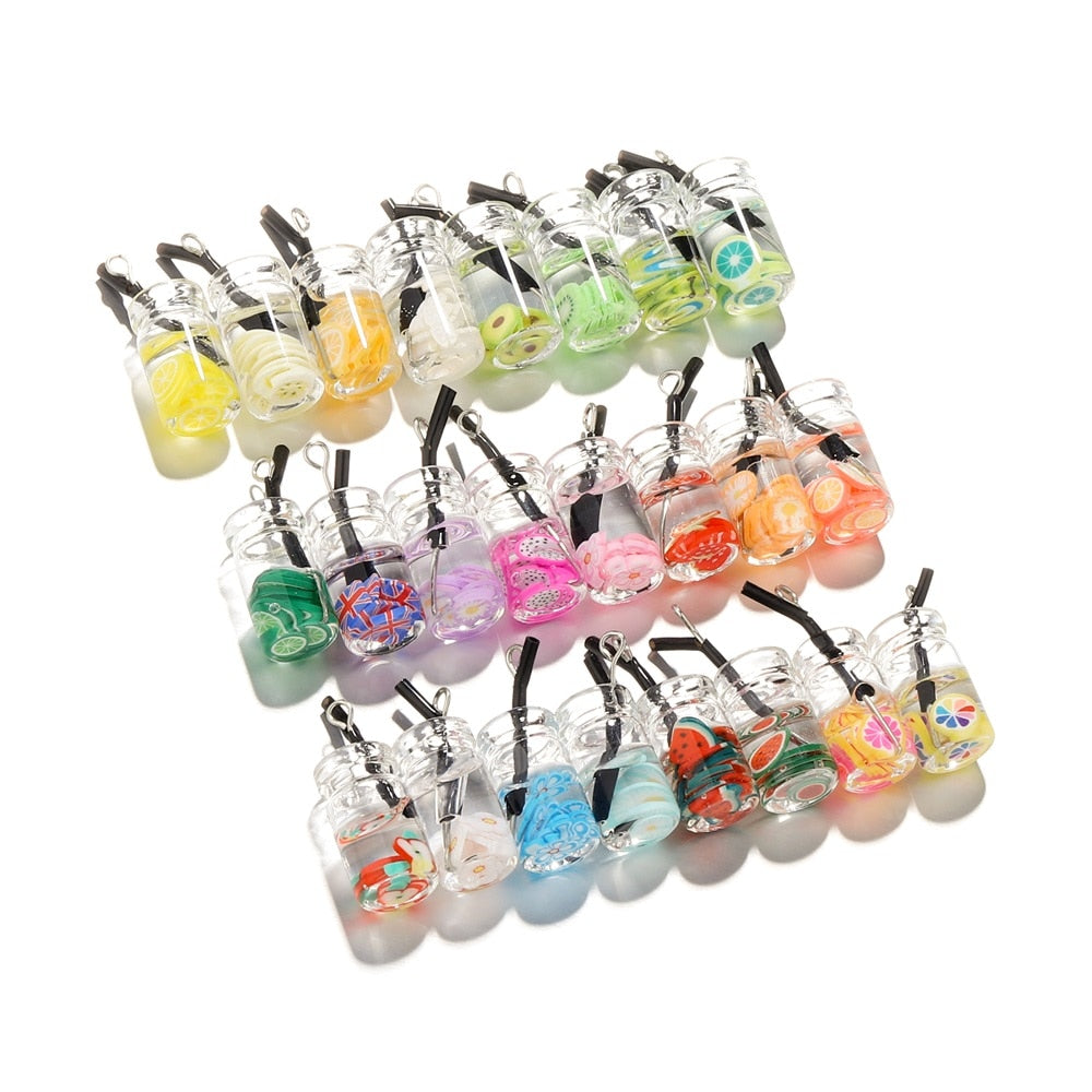 Pendentif à breloque fruit en bouteille, 10 pièces