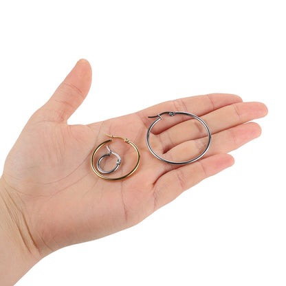 Offene Creolenbasis aus Edelstahl, 15–50 mm