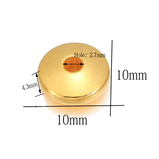 100pcs Flat Round Spacer CCB Plastic Beads