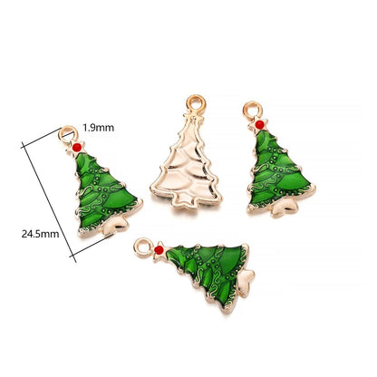 Metall-Emaille-Weihnachtsanhänger, 10–15 Stück