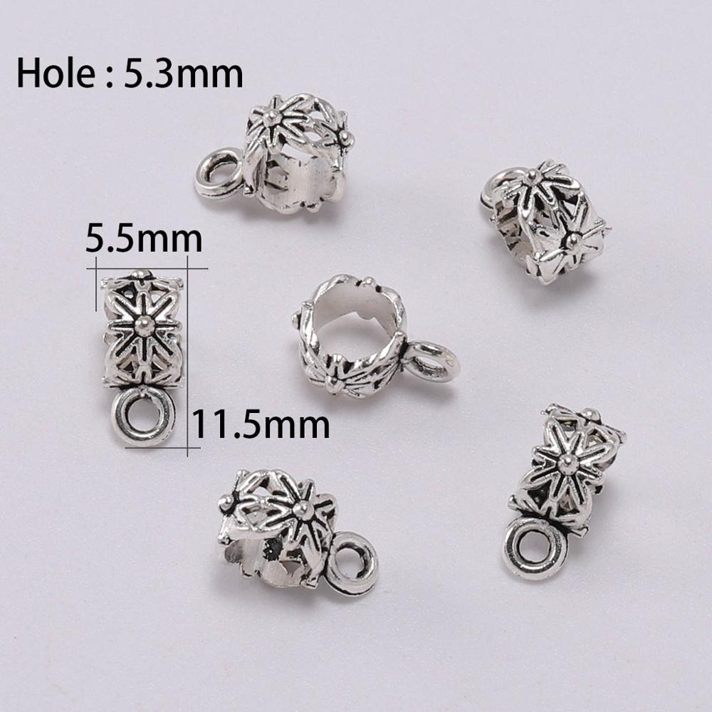 Antike Verbindungsclip-Bügelperlen, 20 Stück/Menge