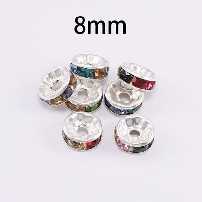 Strass-Rondellen, Kristallperlen, 50 Stück