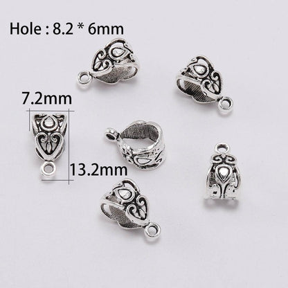 Antike Verbindungsclip-Bügelperlen, 20 Stück/Menge