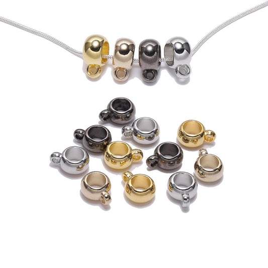 50 Stück große Loch-Clip-Verschlüsse, Bügel-CCB-Perlen