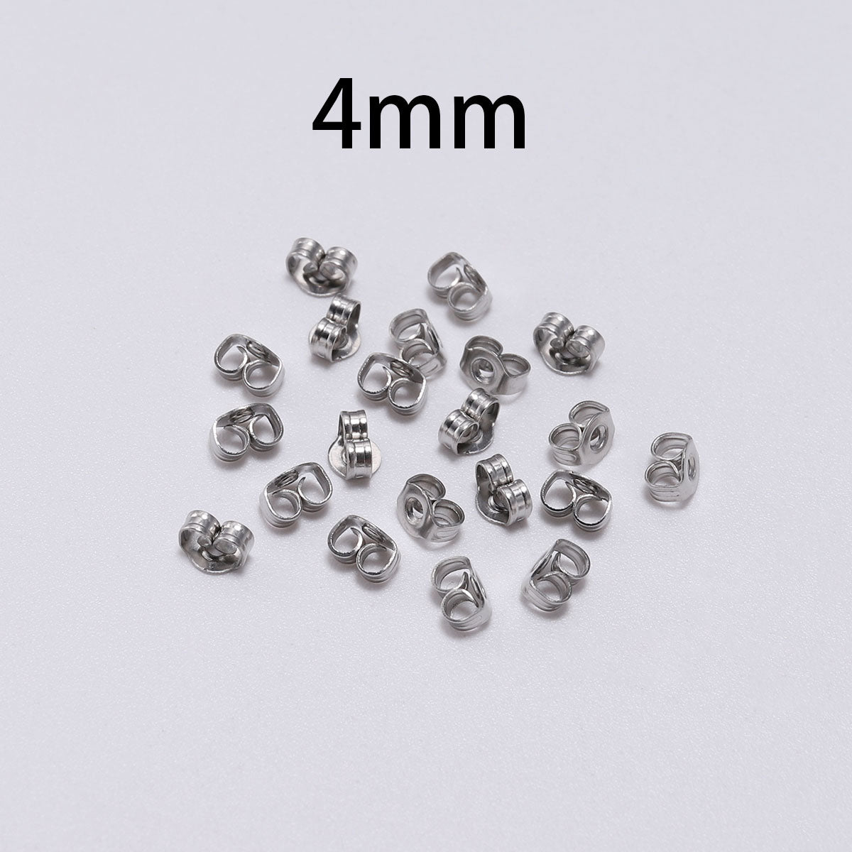 Boucle d'Oreille en Acier Inoxydable 4-8mm, 100pcs