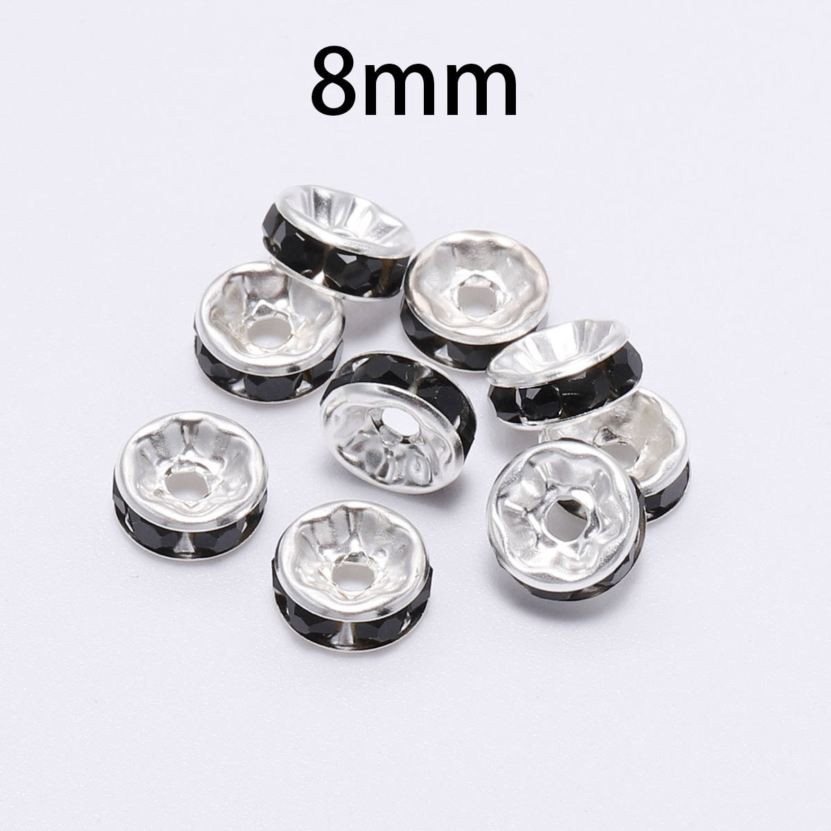 Strass-Rondellen, Kristallperlen, 50 Stück