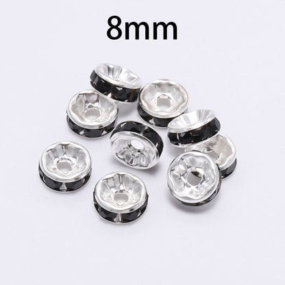 Strass-Rondellen, Kristallperlen, 50 Stück