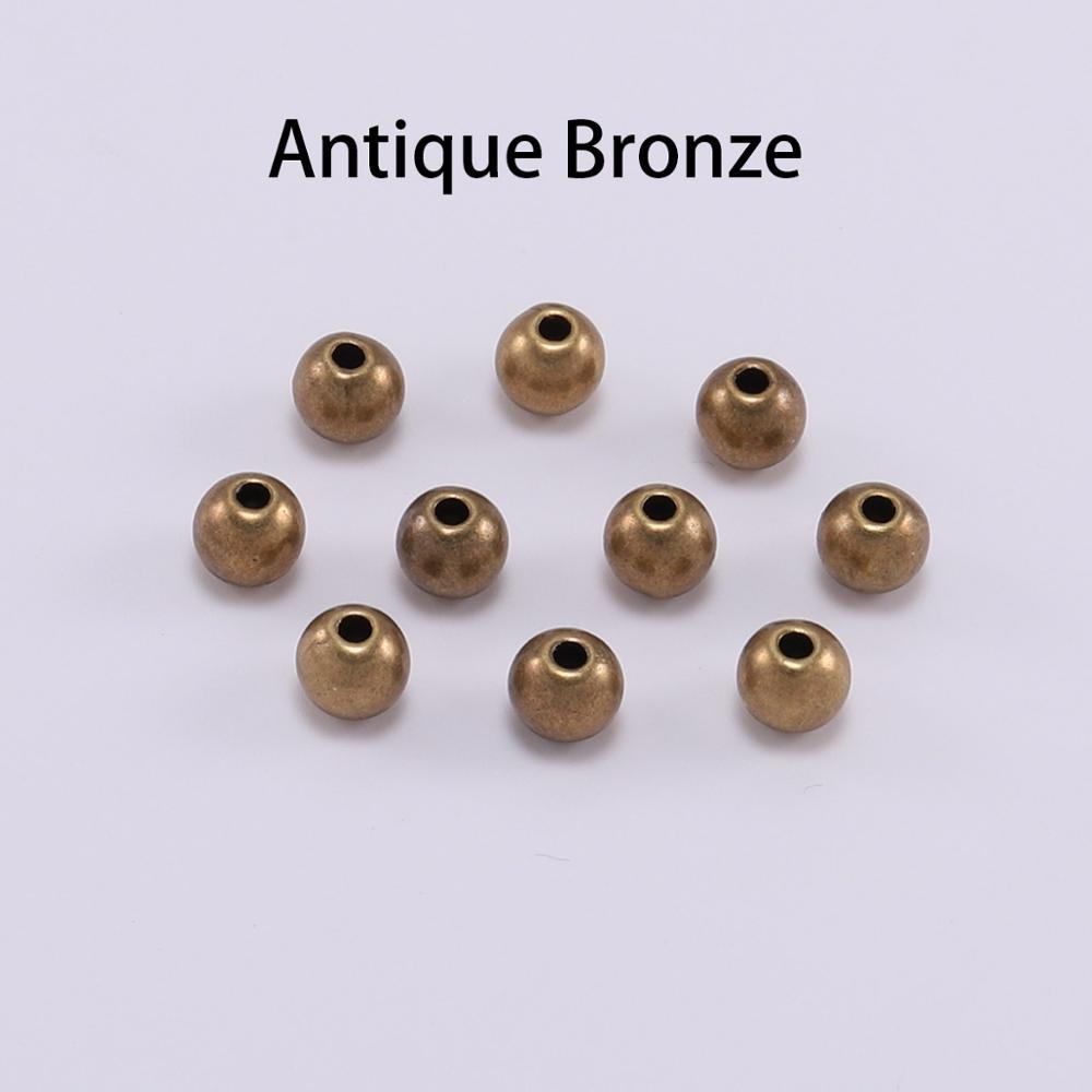 Runde CCB-Abstandsperlensamen, 30–100 Stück