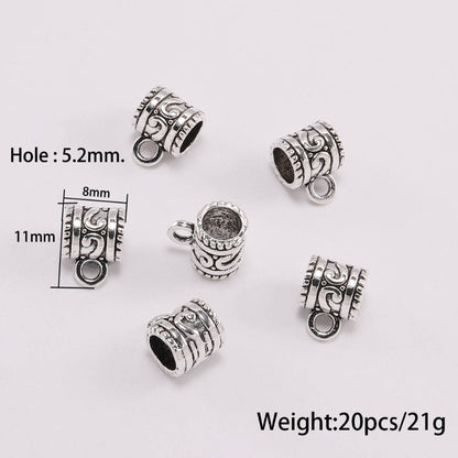 Antike Verbindungsclip-Bügelperlen, 20 Stück/Menge