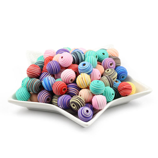 15mm Large Round Polymer Clay Beads