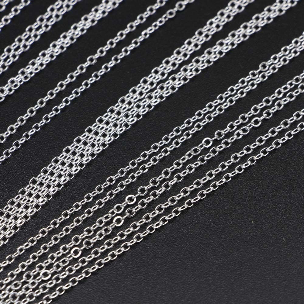 40 cm weiße K-Verschluss-Halskettenanhängerketten, 12er-Packung