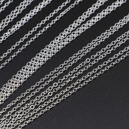 40 cm weiße K-Verschluss-Halskettenanhängerketten, 12er-Packung