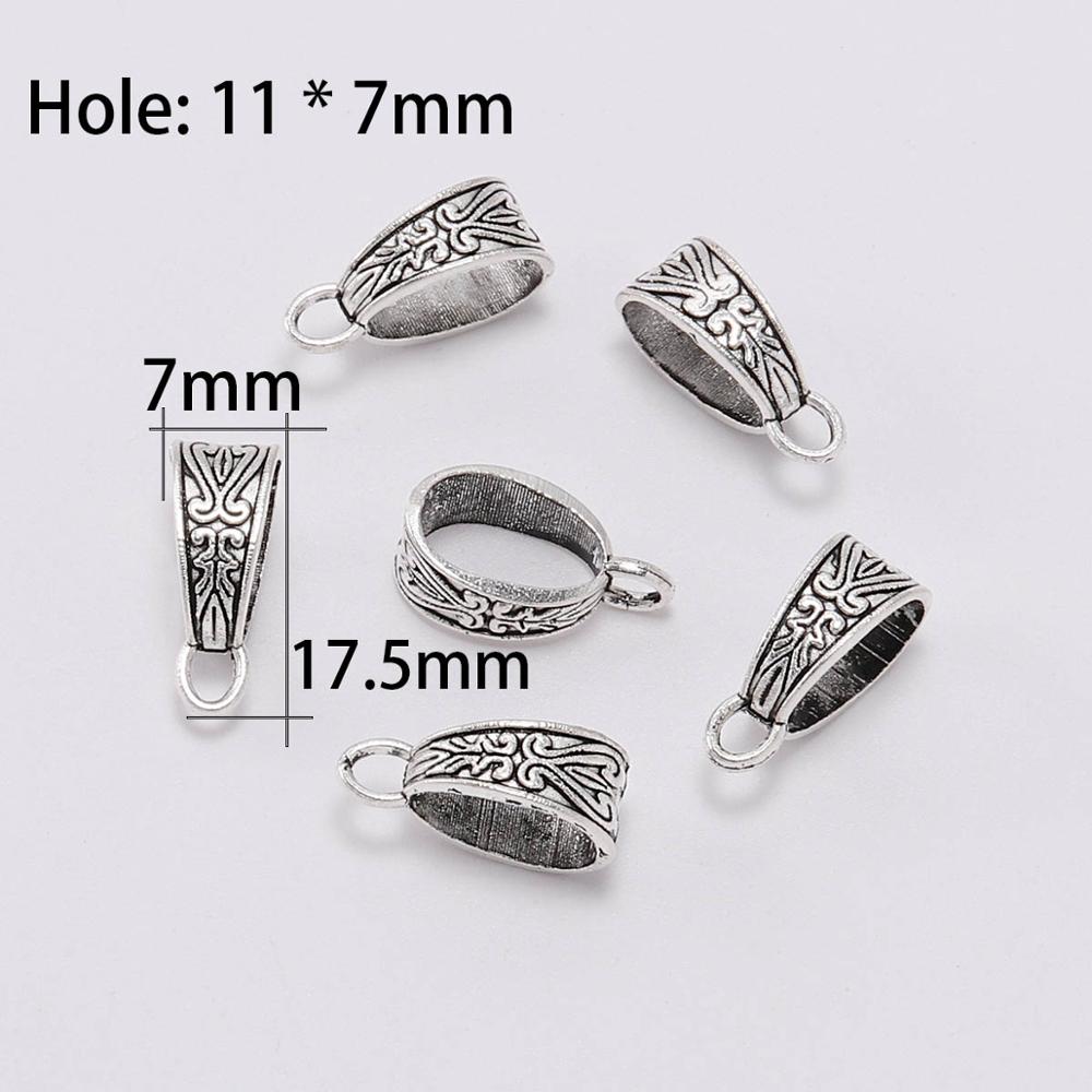 Antike Verbindungsclip-Bügelperlen, 20 Stück/Menge