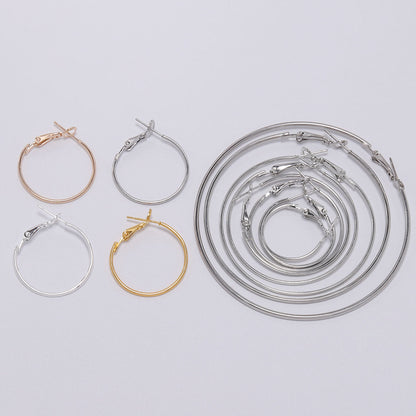 Boucles d'oreilles créoles rondes dorées de 20 à 50 mm
