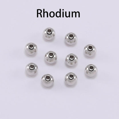 Runde CCB-Abstandsperlensamen, 30–100 Stück