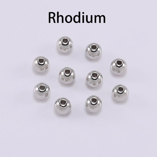 Round CCB Spacer Bead Seed, 30-100pcs