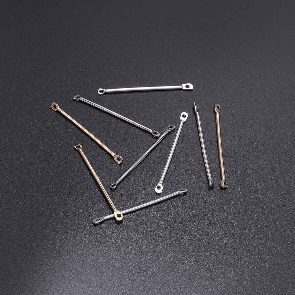 Boucles d'oreilles barre double cylindre 15-40 mm, 50 pièces