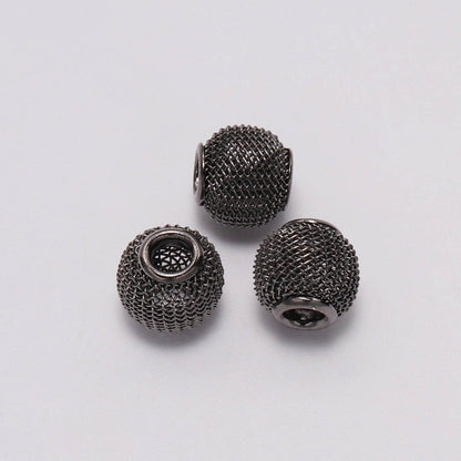 10 x 12 mm Metallgeflecht-Abstandshalter, großes Loch, 10 Stück