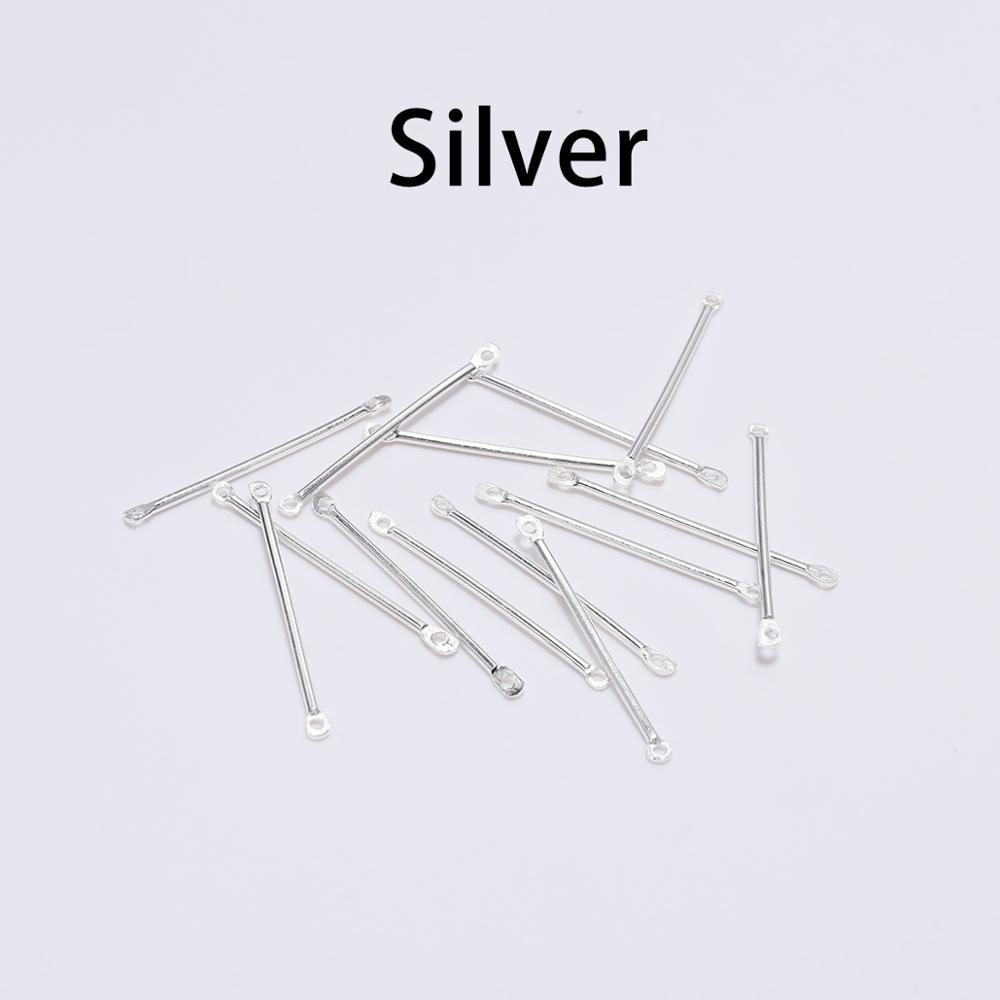 Boucles d'oreilles barre double cylindre 15-40 mm, 50 pièces