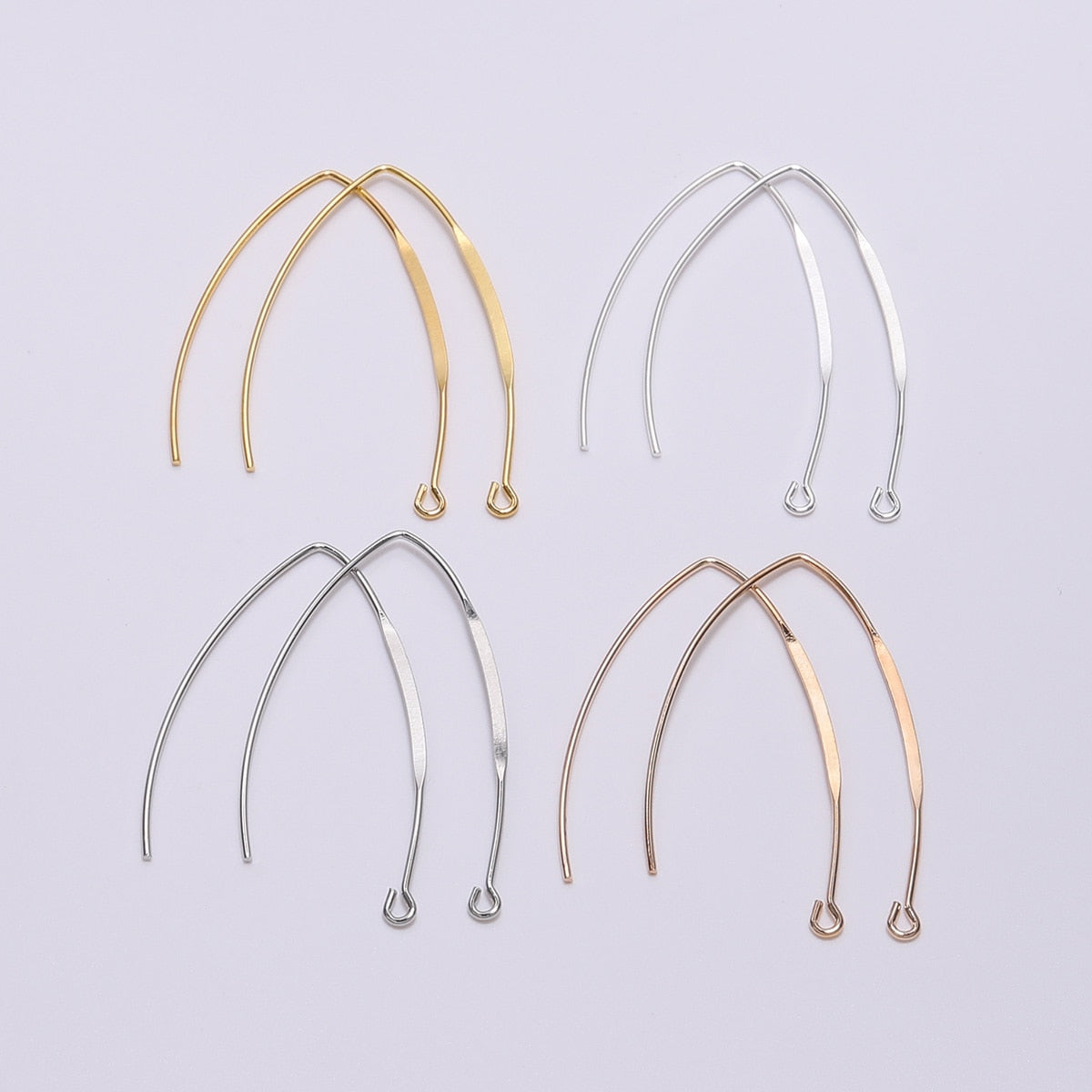 Crochets de boucles d'oreilles à levier français en forme de V, 20 pièces