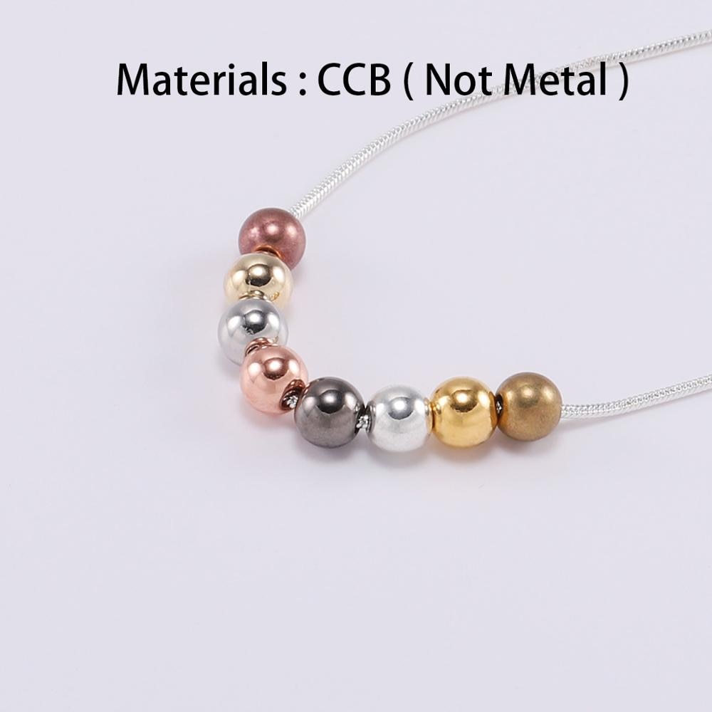 Runde CCB-Abstandsperlensamen, 30–100 Stück