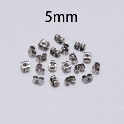 Boucle d'Oreille en Acier Inoxydable 4-8mm, 100pcs