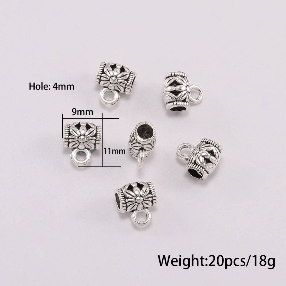 Antike Verbindungsclip-Bügelperlen, 20 Stück/Menge