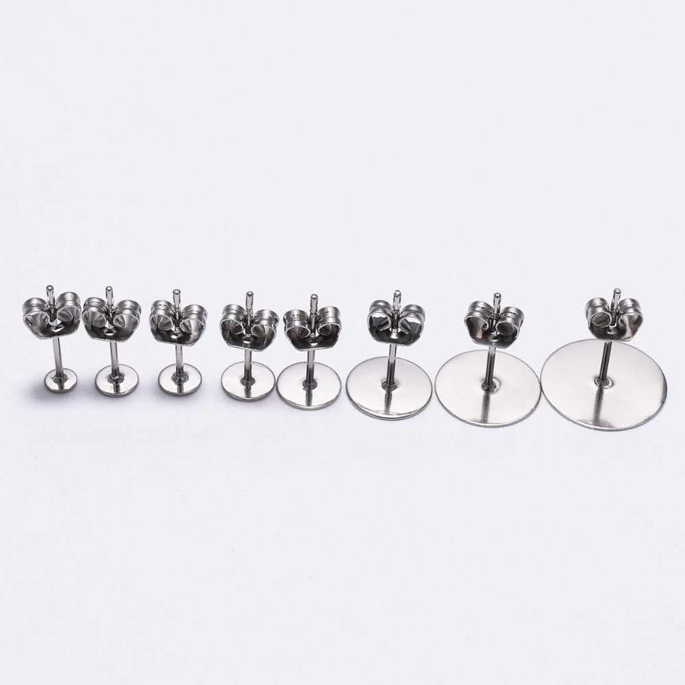 Stainless Steel Drops Ear Studs, 10pcs