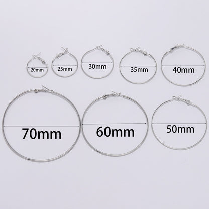 Boucles d'oreilles créoles rondes dorées de 20 à 50 mm