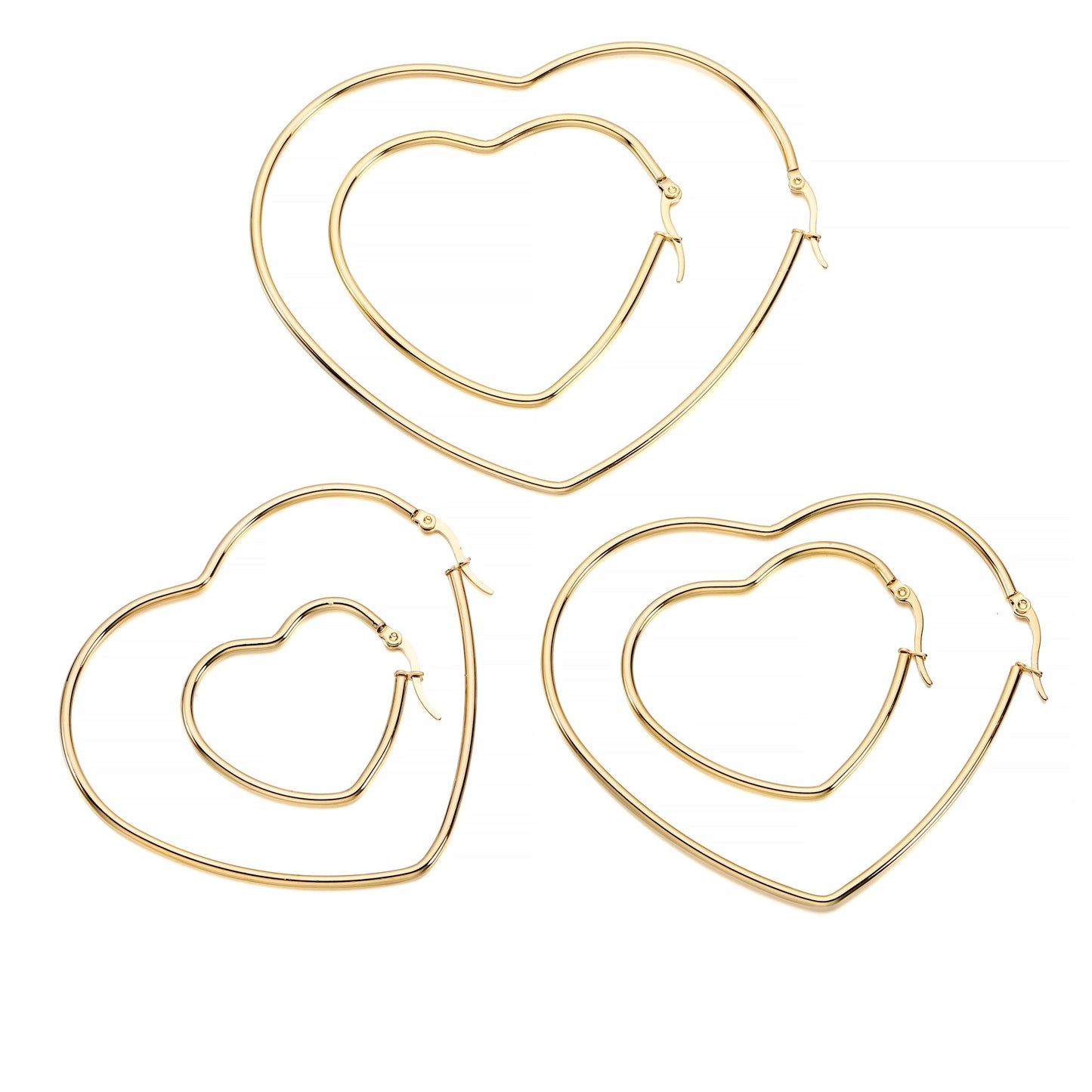 Offene Creolenbasis aus Edelstahl, 15–50 mm