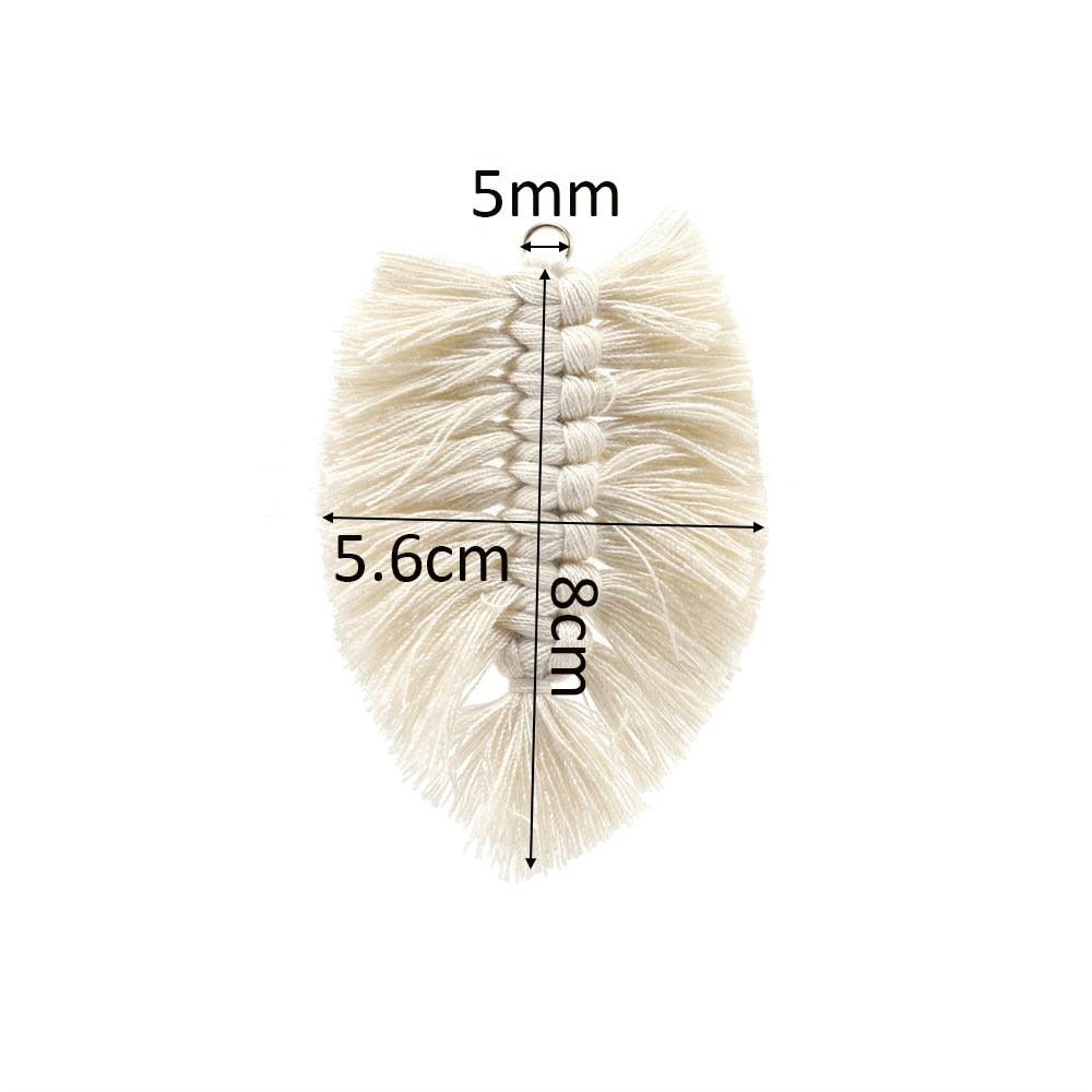 Geflochtene Quasten, Blätter-Anhänger, 2–6 Stück