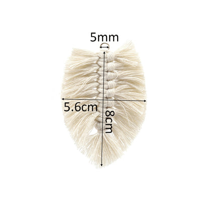 Geflochtene Quasten, Blätter-Anhänger, 2–6 Stück