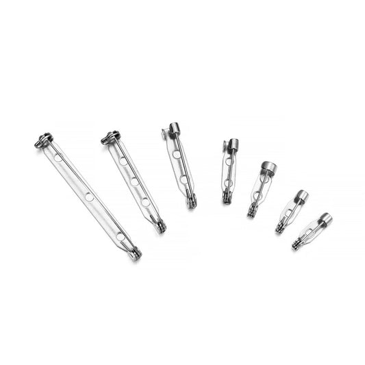 20pcs 14-35mm Steel Brooch Clip Base Pins